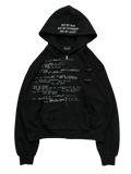 'the end" zip up black