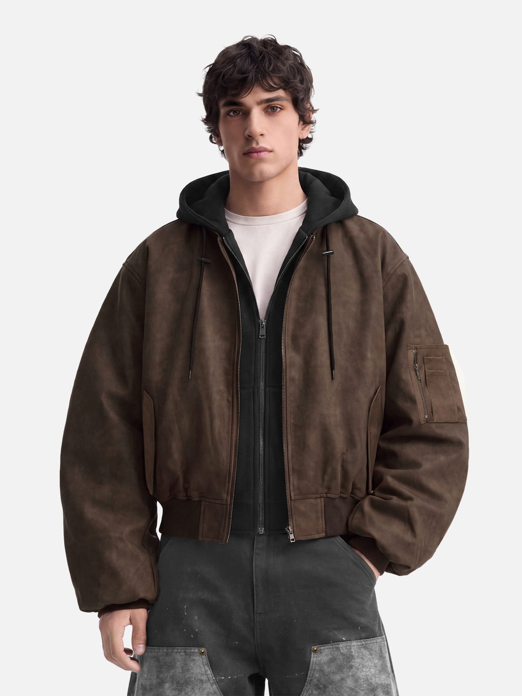 Aelfric EdenTwo Layered Faux Suede Jacket