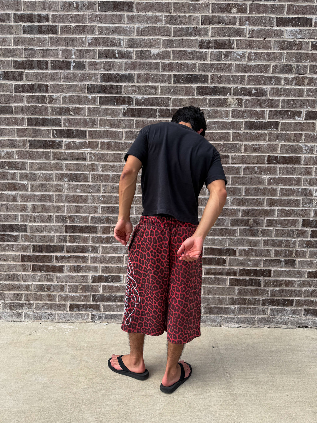 "crimson" sweatshorts