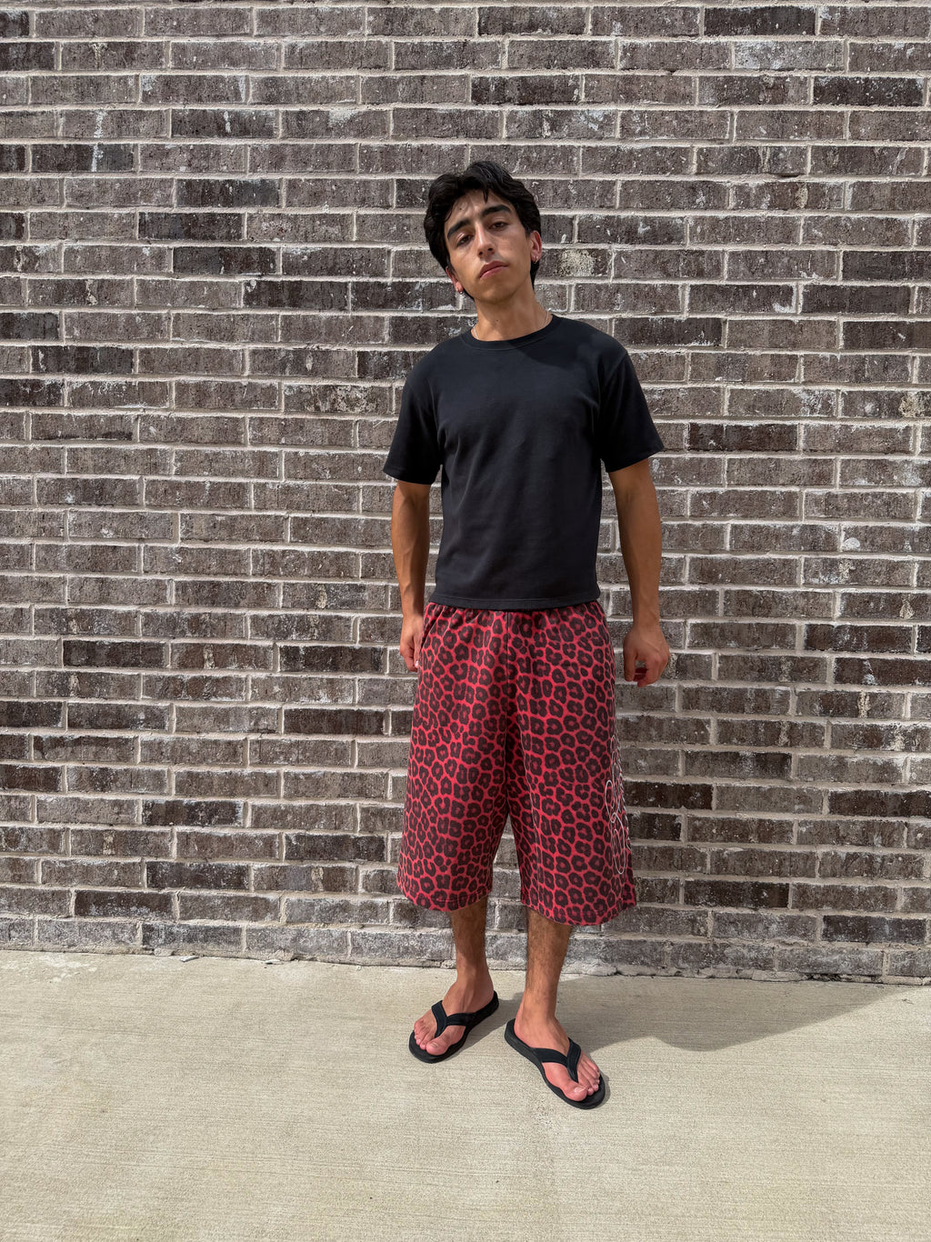 "crimson" sweatshorts