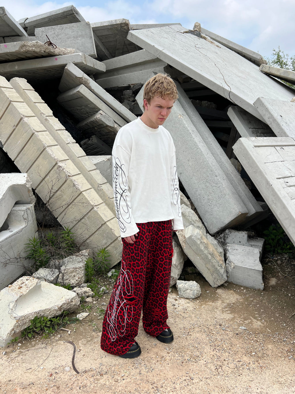 "signature" sweats red cheetah